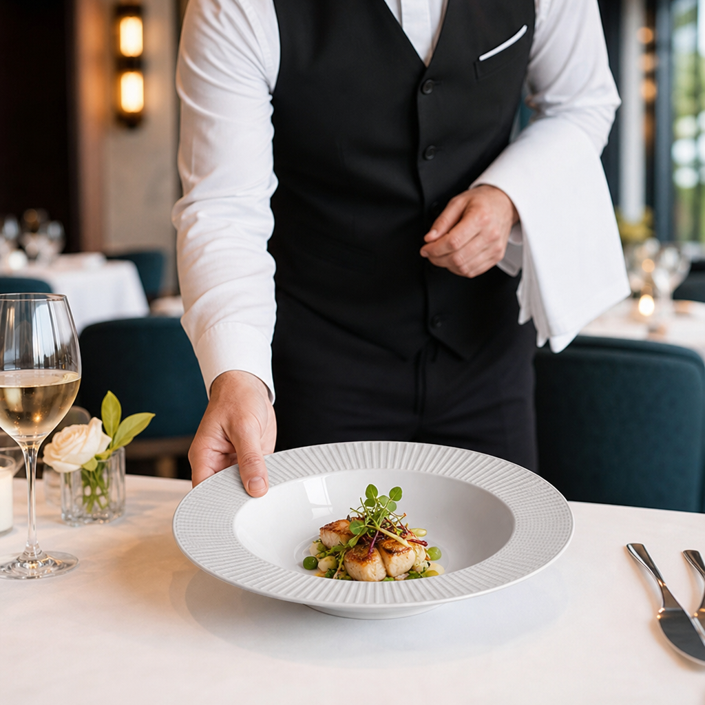 Mid-Rimmed Bowls 240mm Porcelain for Fine Dining (Pack of 24)