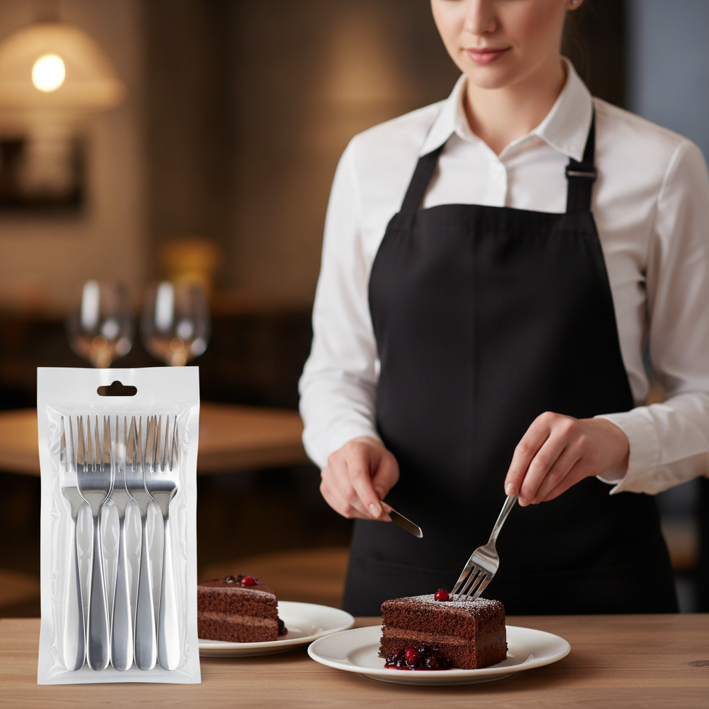 Stainless Steel Cake Forks for Restaurants & Catering (Pack of 12)
