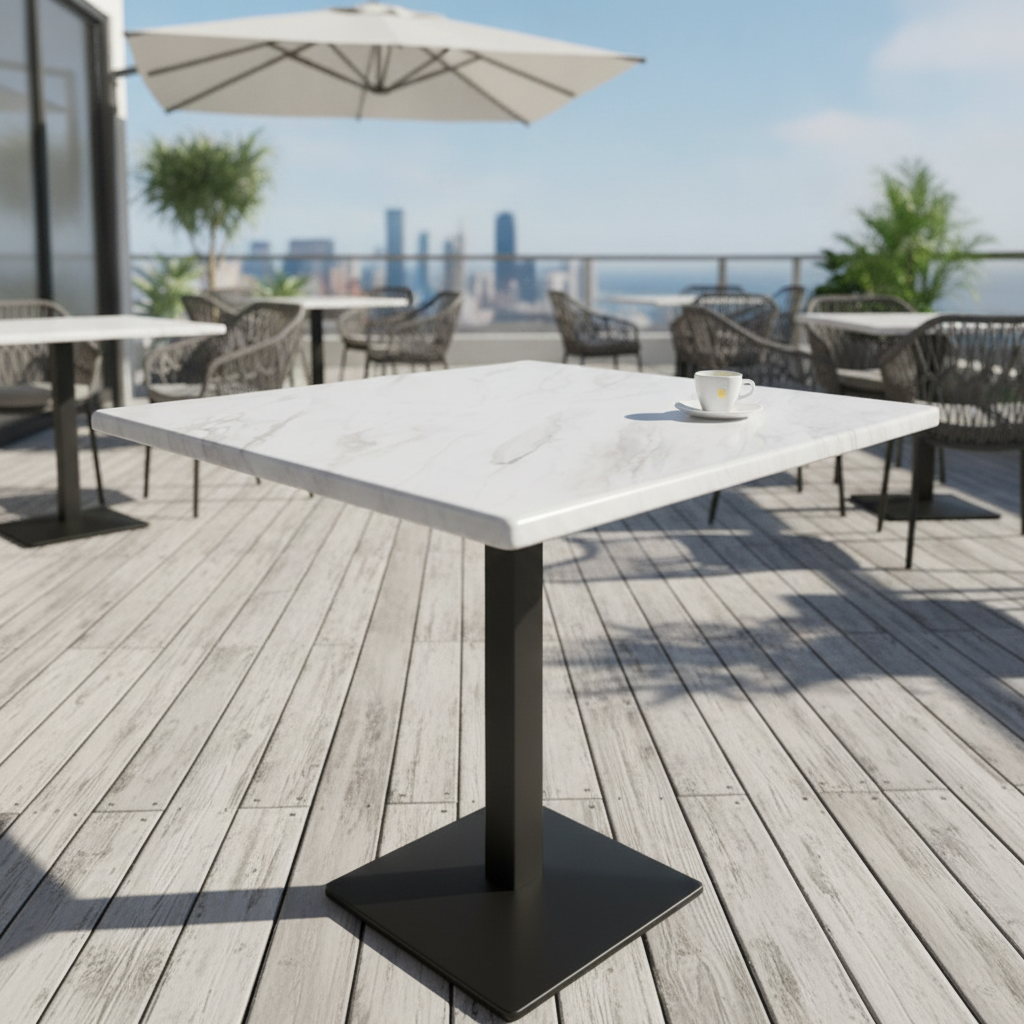 Marble Square Table Top 700x700mm for Indoor & Outdoor Dining