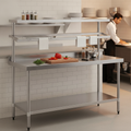 304 Stainless Steel Prep Station 1800x600mm for Commercial Kitchens