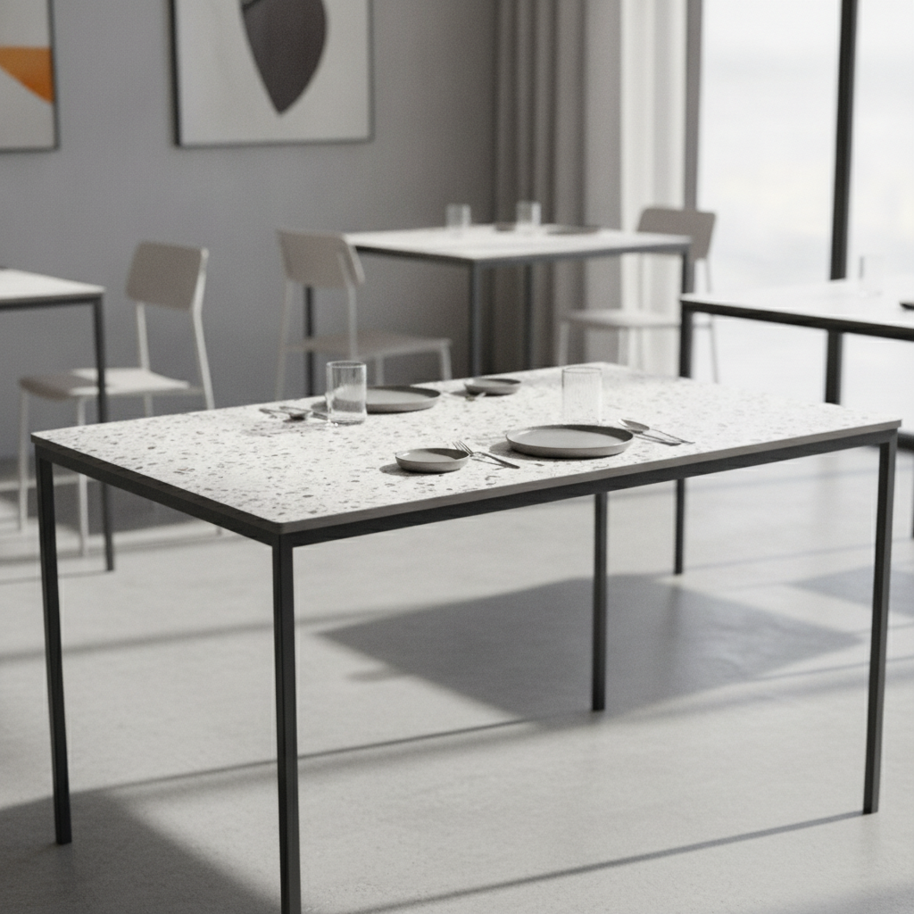Laminate Rectangular Table Top 1190x690mm for Commercial Use