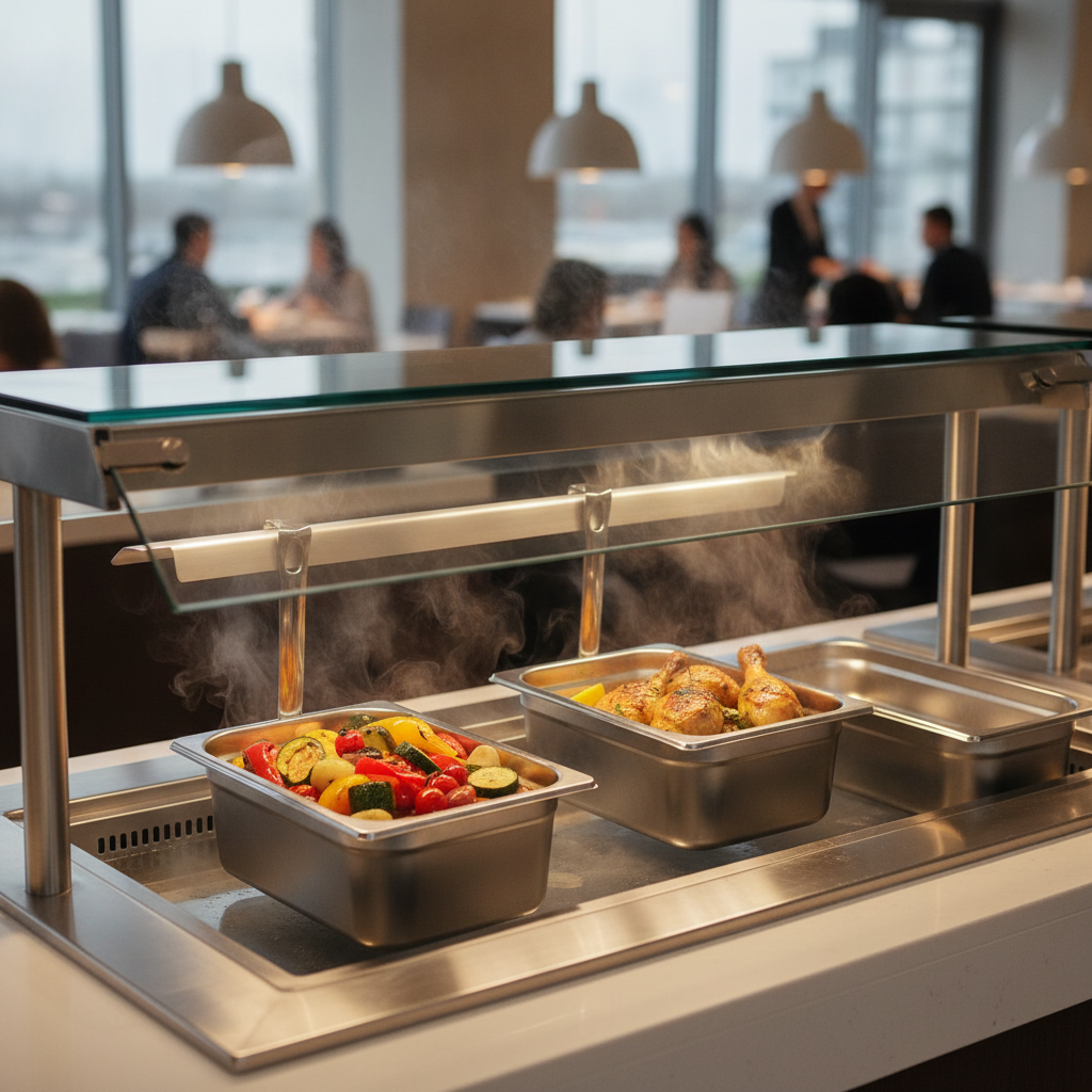 Stainless Steel Gastronorm Adaptor Bar 318mm for Buffet Displays