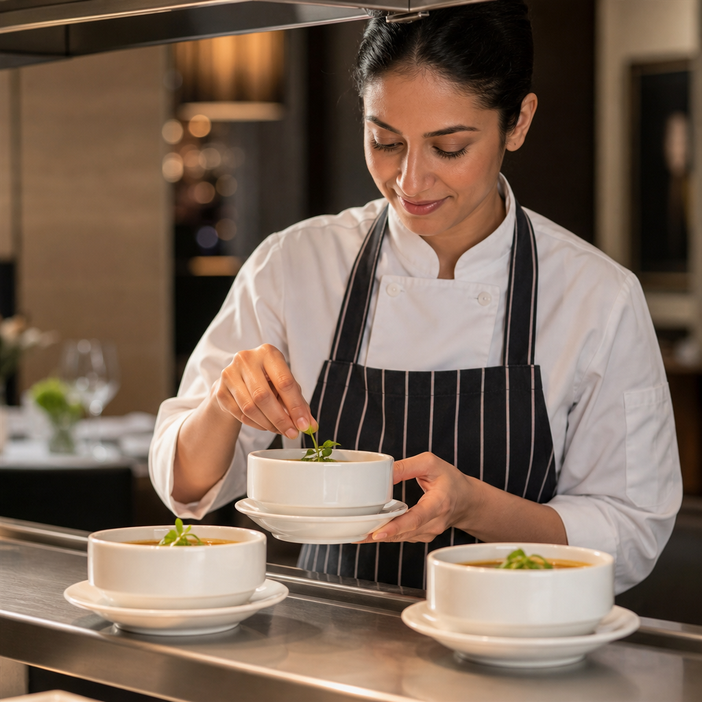 Stackable Soup Bowls 110mm Porcelain for Catering Events (Pack of 12)
