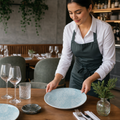 Coupe Plates Med Tiles Design Aqua Vitrified Ceramic for Dining Experiences (Pack of 12)