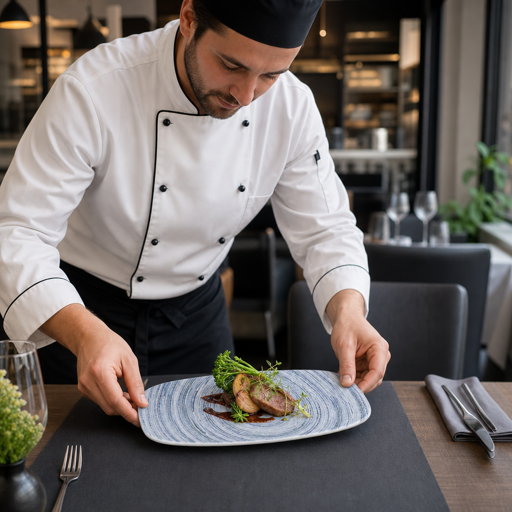 Oblong Plates 298x153mm Vitrified Ceramic for Catering (Pack of 12)