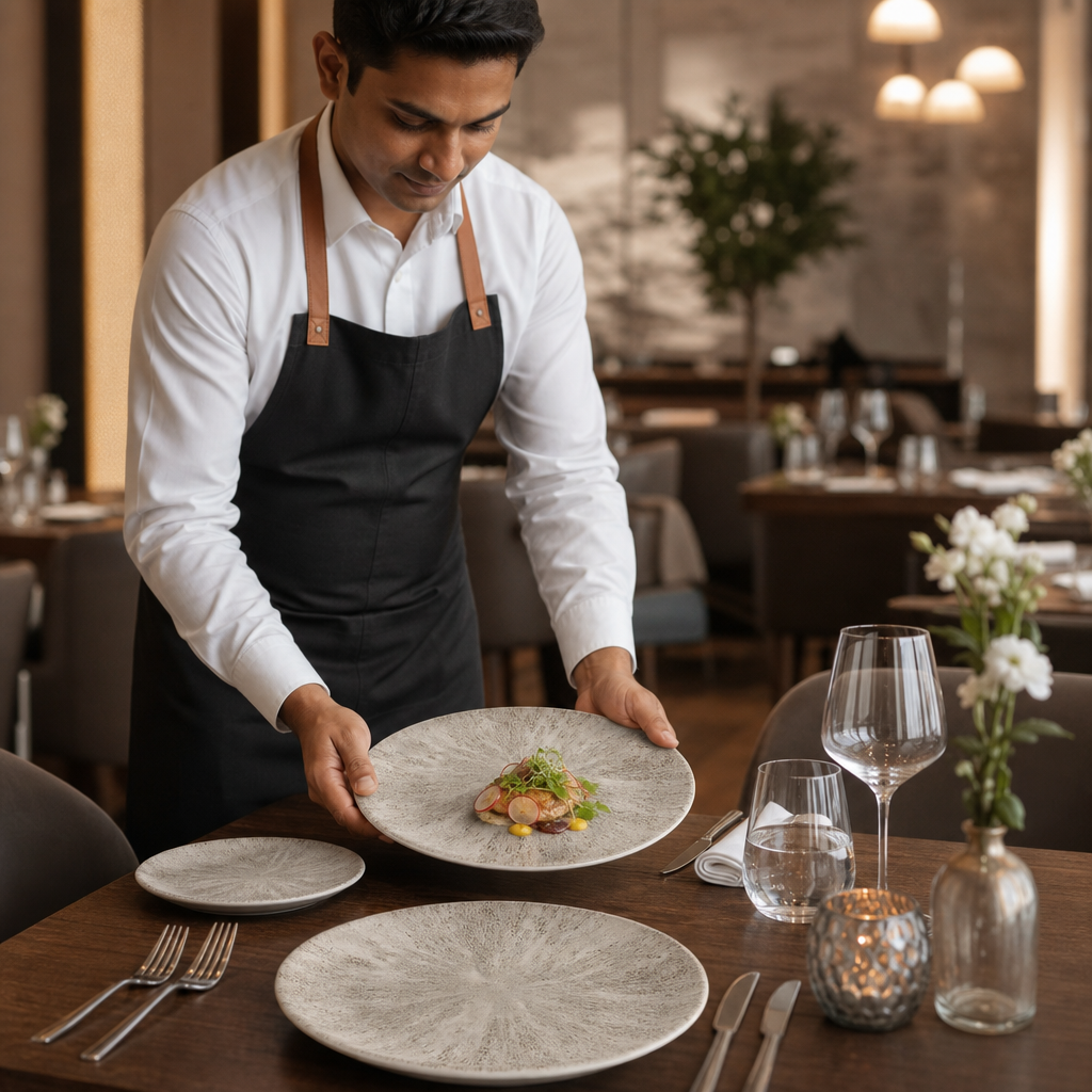 Coupe Plates 260mm Grey Vitrified Ceramic for Stylish Dining (Pack of 12)