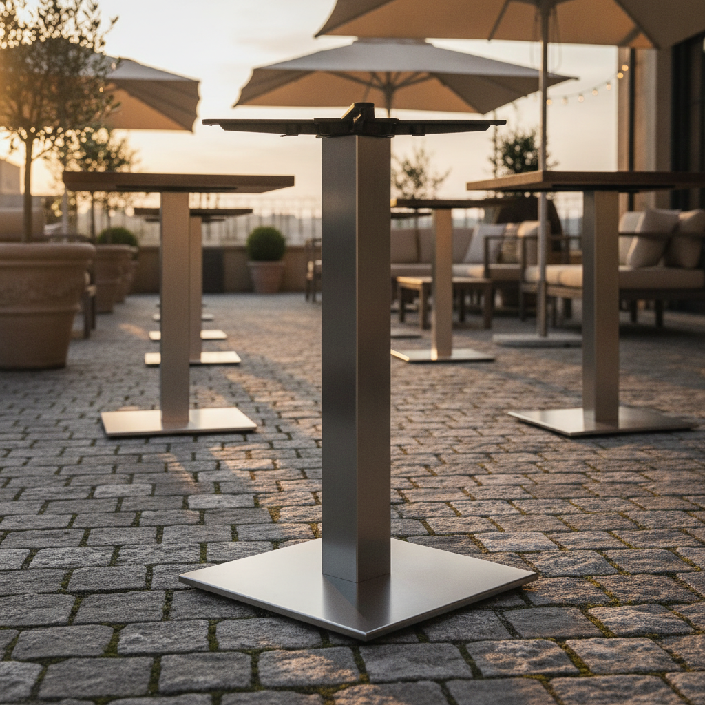 Stainless Steel Square Table Base 430x430mm for Alfresco Dining