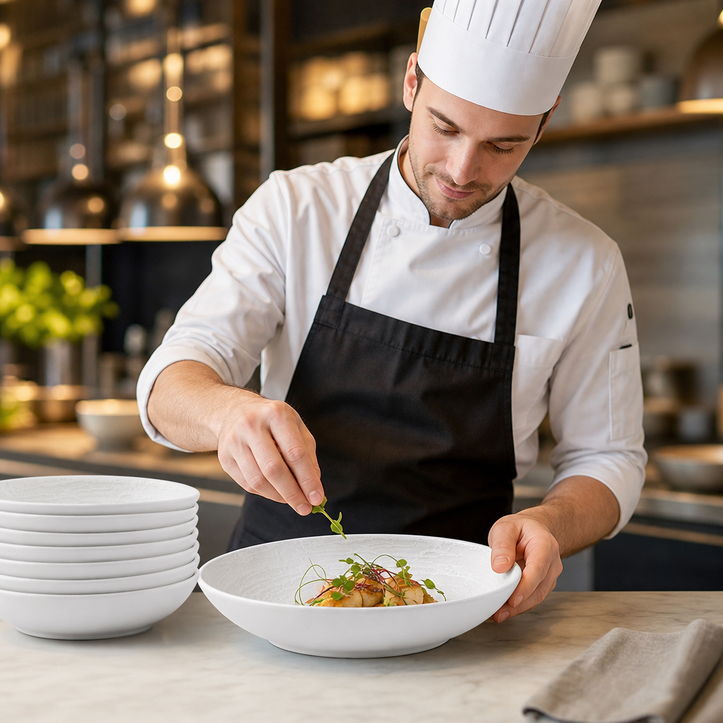 Coupe Bowls 182mm Vitrified Ceramic for Restaurants (Pack of 12)