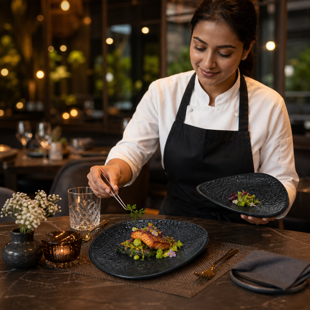 Triangle Plates 192mm Vitrified Ceramic for Stylish Dining (Pack of 12)