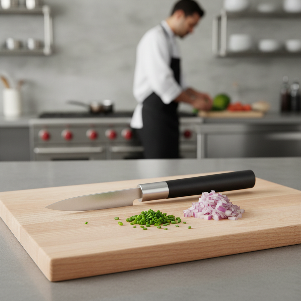 Stainless Steel Utility Knife 10cm for Professional Kitchens
