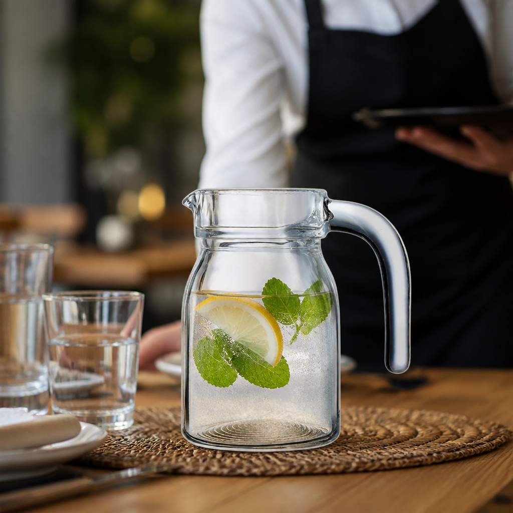 Glass Spring Jugs 500ml for Serving Beverages (Pack of 12)