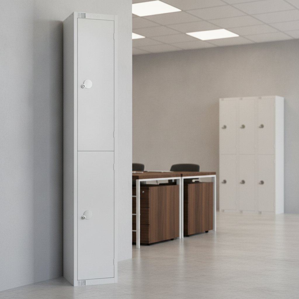 Powder Coated Steel White Lockers 300mm Deep for Secure Storage