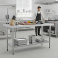 430 Stainless Steel Prep Table 1500mm for Food Preparation