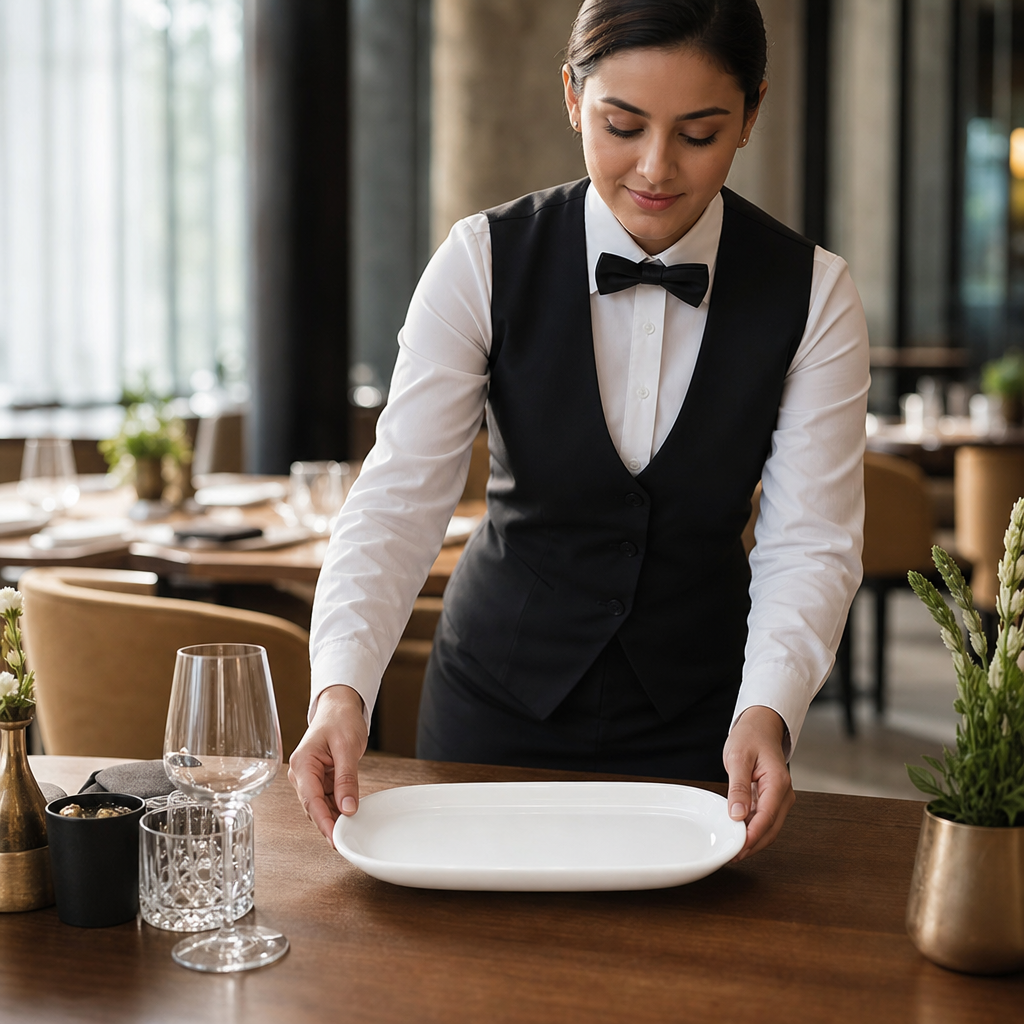 Trays Porcelain for Casual Dining (Pack of 6)
