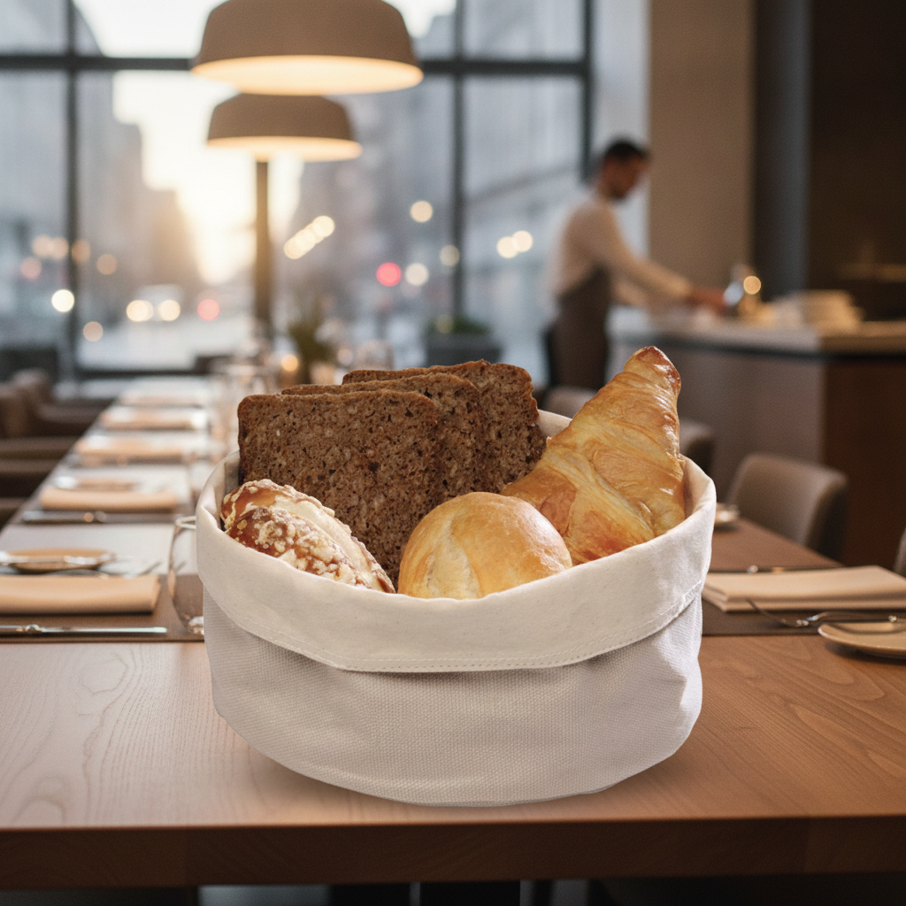 Canvas Round Small Bag 170mm for Breakfast Service