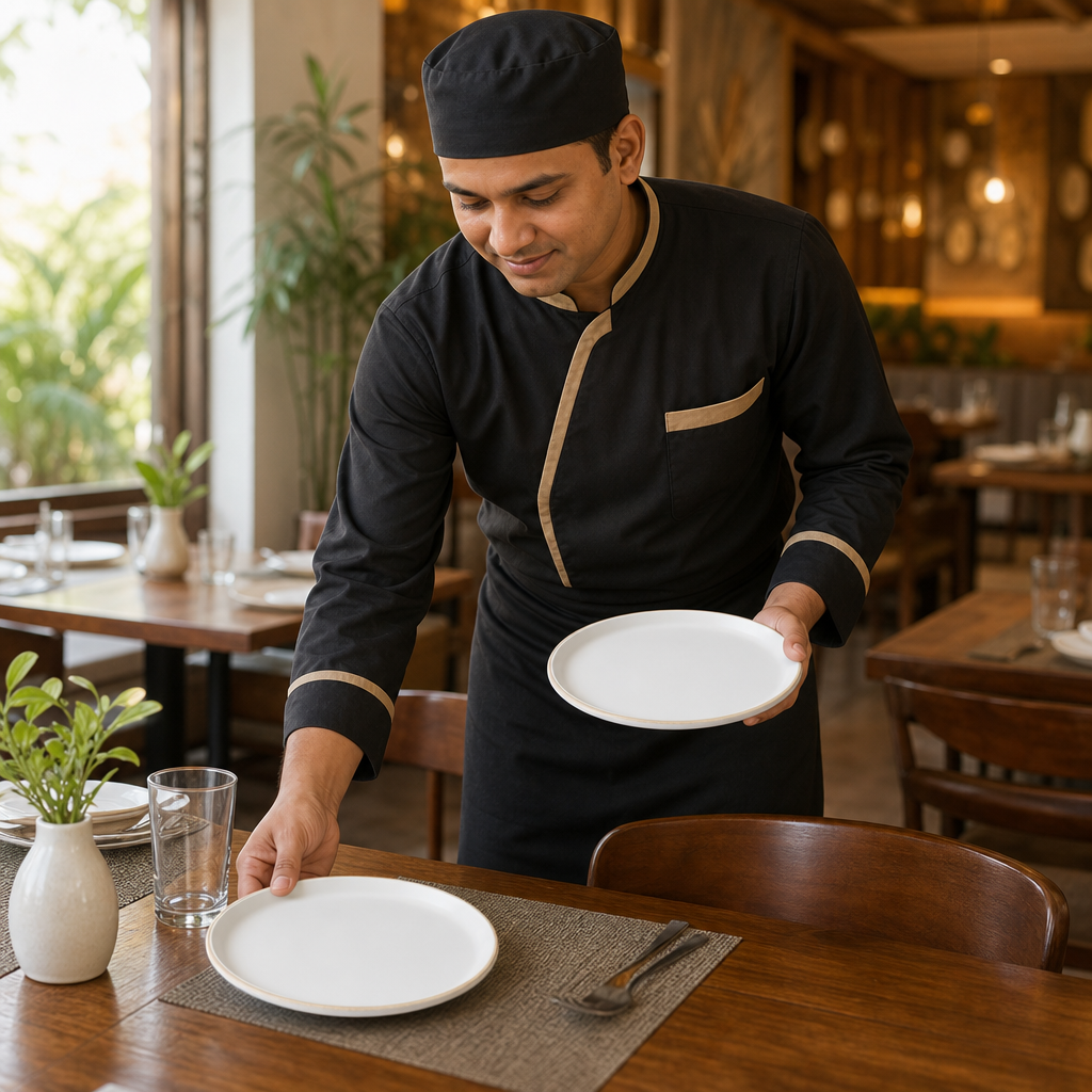Plates 218mm Melamine for Dining and Buffet Service (Pack of 6)