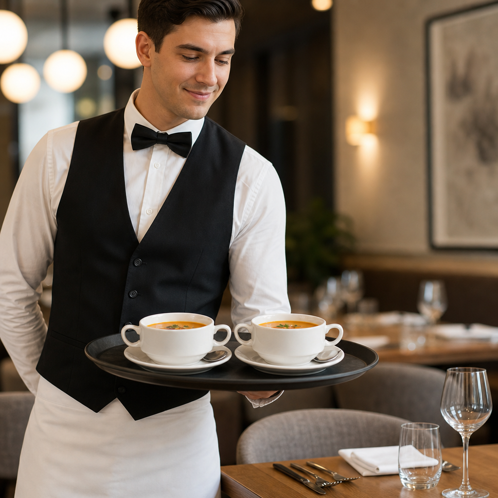 Handled Soup Bowls 398ml Porcelain for Catering Industry (Pack of 24)