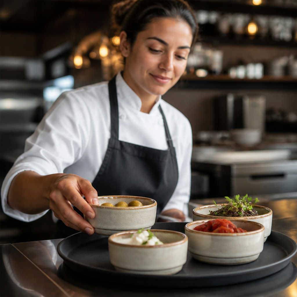 Pier Stack Dishes Natural Polycarbonate for Casual Dining
