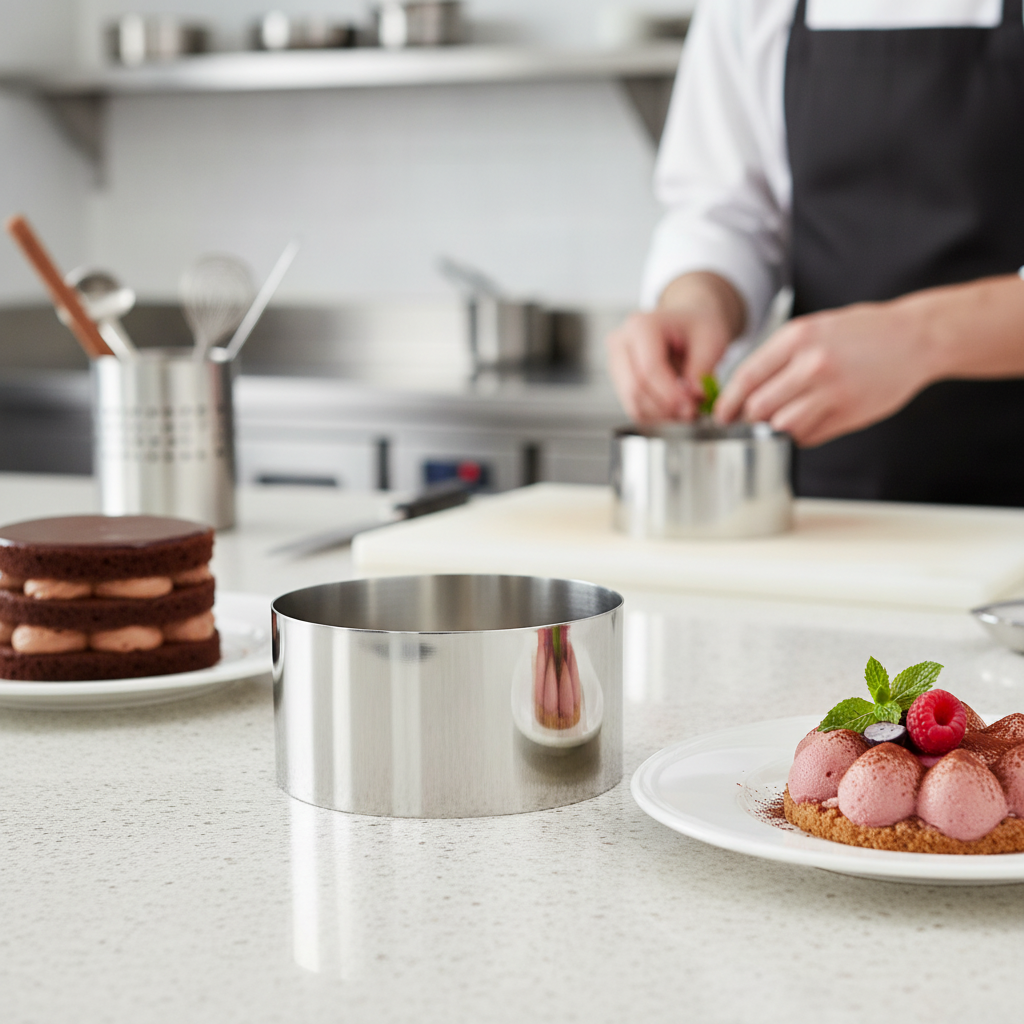 Stainless Steel Mousse Ring 60 x 90mm for Food Presentation