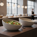 Concrete Sloping Bowl 295mm for Buffet Presentations