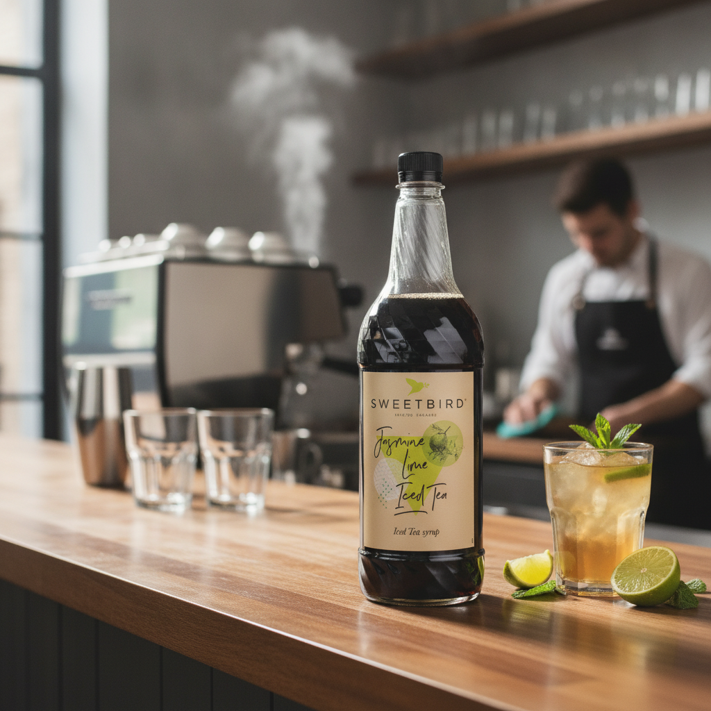 Jasmine Lime Iced Tea Syrup 1L for Refreshing Beverages