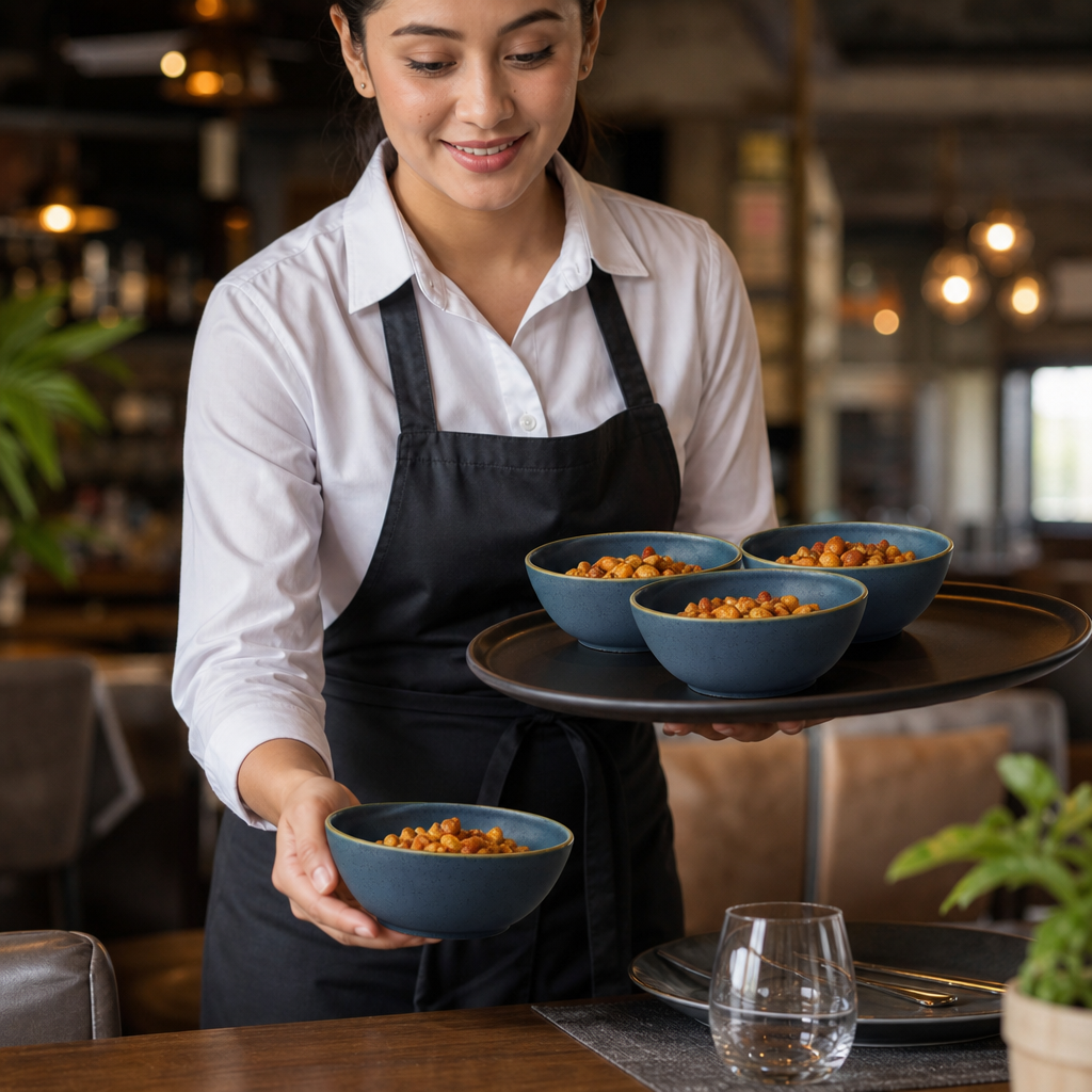 Snack Bowls 400ml Vitrified Ceramic for Hospitality (Pack of 12)