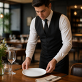 Organic Round Plates 210mm White Porcelain for Elegant Dining (Pack of 12)