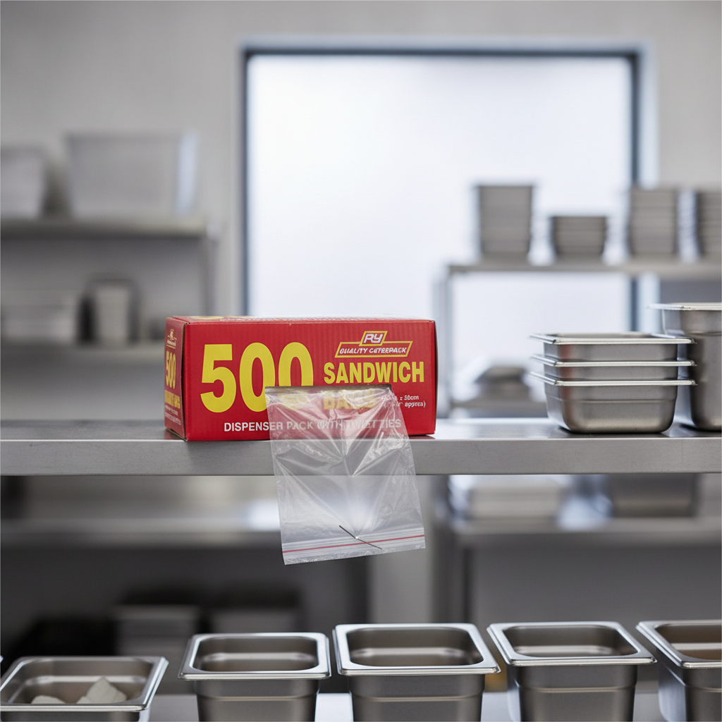 Freezer-Safe Polyethylene Sandwich Bags 180mm for Food Storage (Pack of 500)