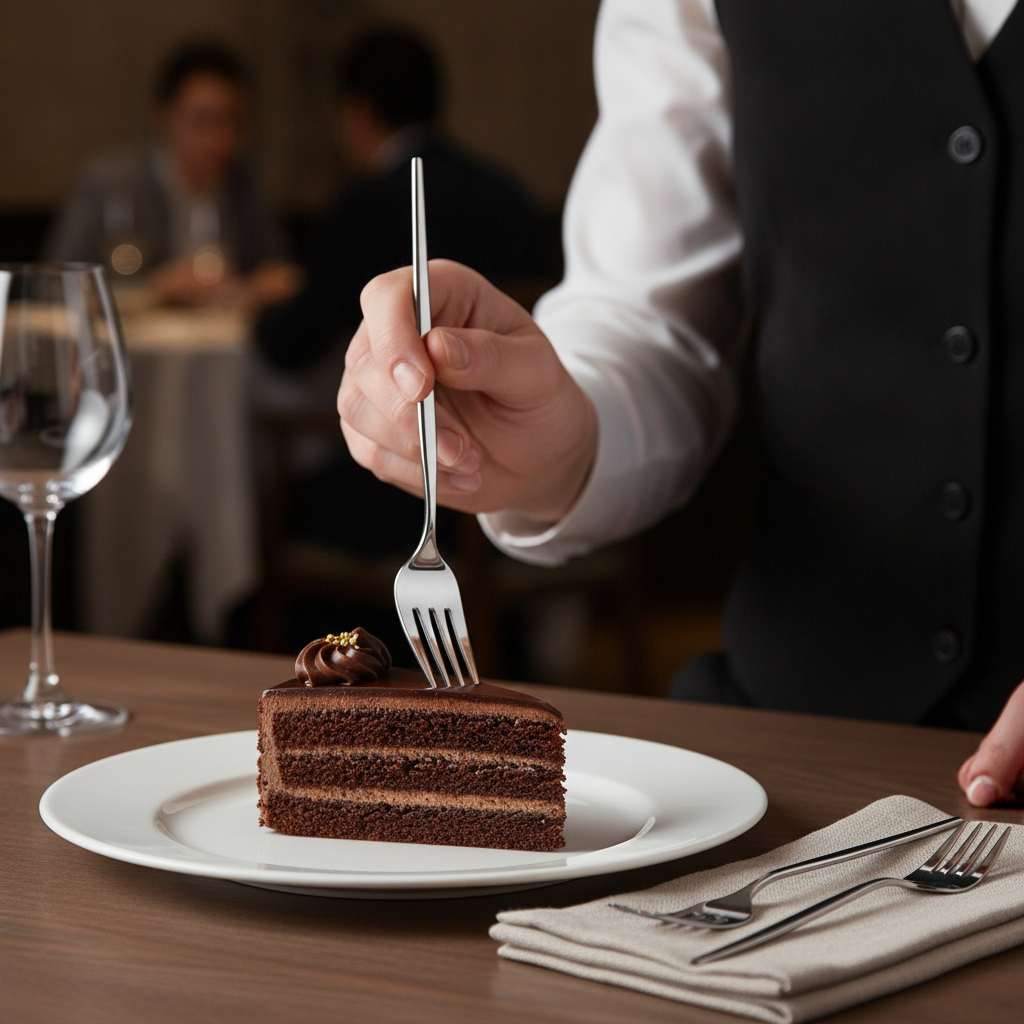 Stainless Steel Cake Forks for Elegant Dining (Pack of 12)