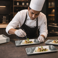 Oblong Plates x 250 90mm Vitrified Ceramic for Modern Hospitality (Pack of 6)