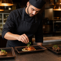 Rectangular Platters Iron Glaze Red Porcelain for Serving Needs (Pack of 6)