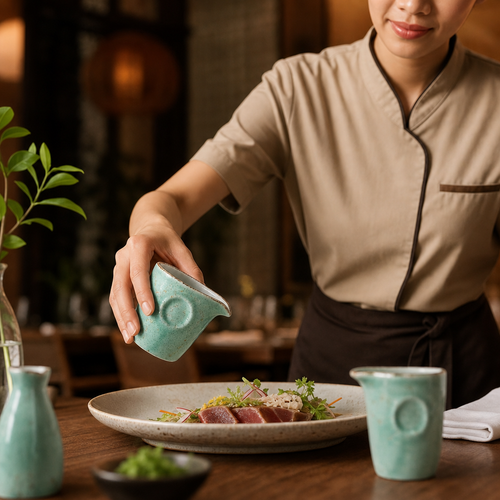 Alumina Vitrified Ceramic Aqua Pourers 85ml for Casual Dining (Pack of 12)