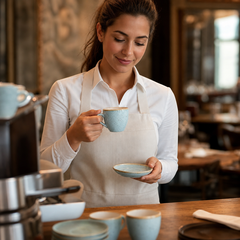 Ceramic Espresso Cups Duck Egg Blue 100ml for Beverage Service (Pack of 12)