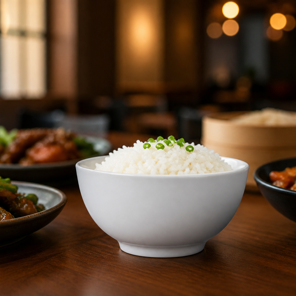 White Porcelain Rice Bowls 130mm for Dining & Entertaining