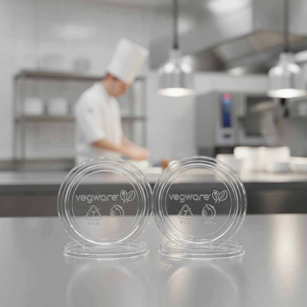 PLA Transparent Portion Pot Lids 59ml for Food Service (Pack of 2)