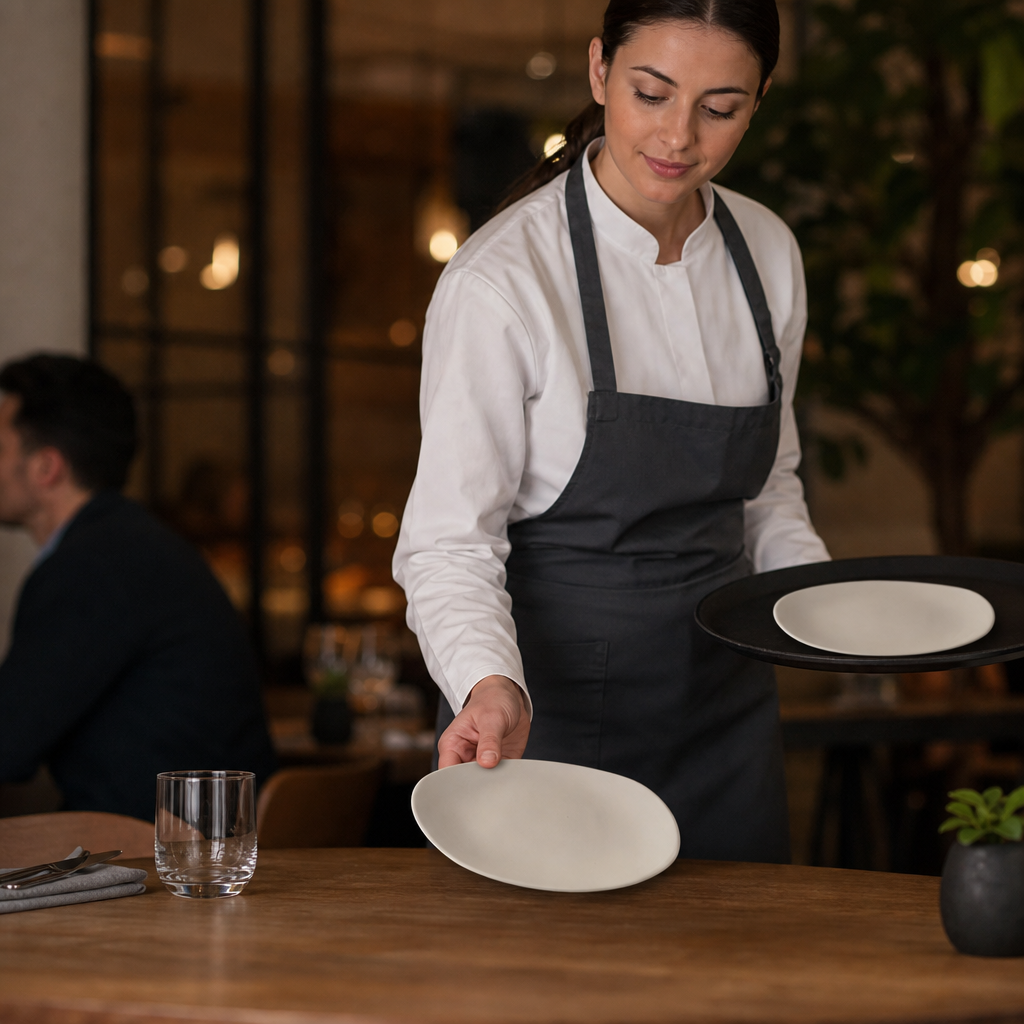 Plates 255mm Porcelain for Casual Dining (Pack of 24)