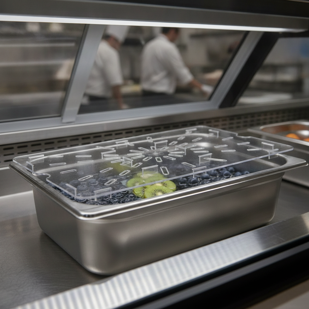 Copolymer Gastronorm Drain Shelf 1/6GN for Food Storage