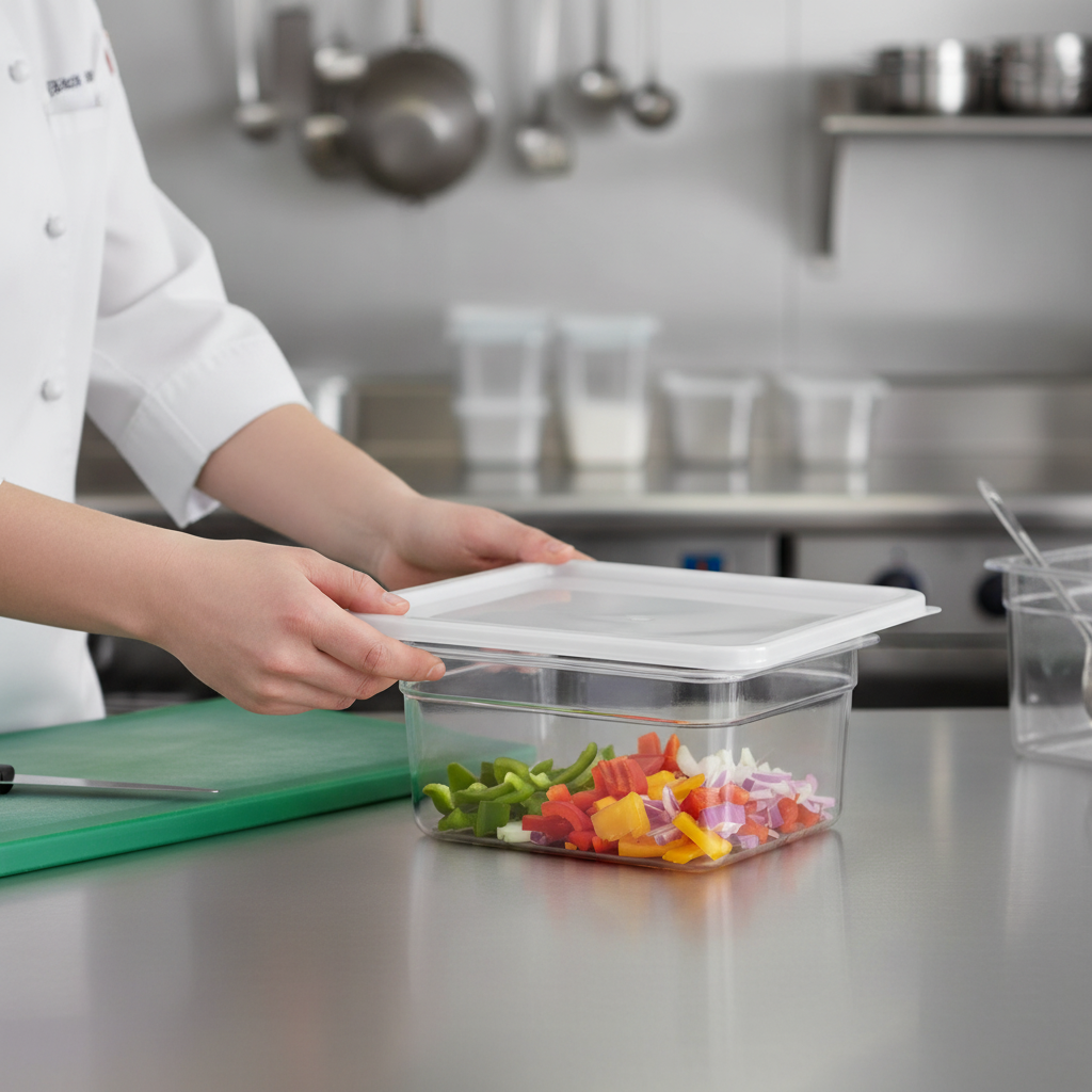 Polyethylene Square Food Storage Container Lid for Food Prep
