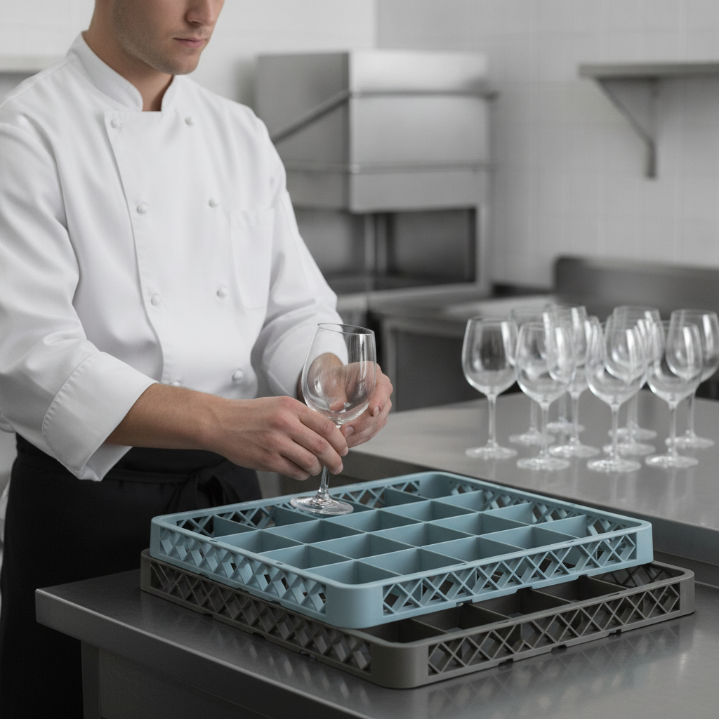 Glass Rack Extender for 25 Compartments for Professional Cleaning