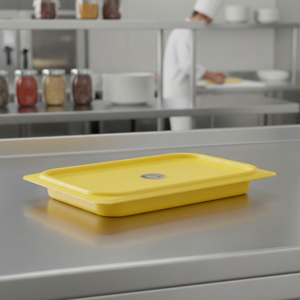 Polypropylene Yellow Seal Lid for Food Storage (1/4 GN)
