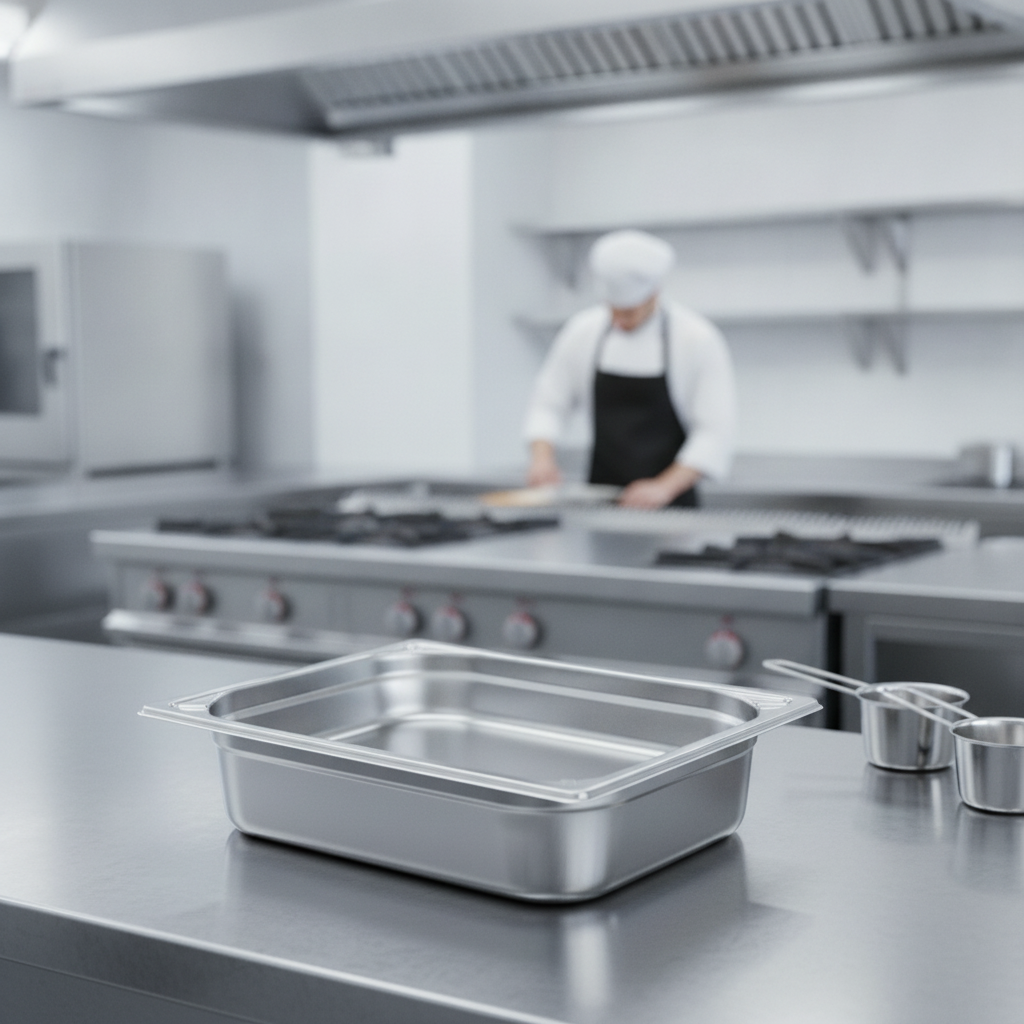304 Stainless Steel 1/2 Gastronorm Tray 40mm for Commercial Kitchens