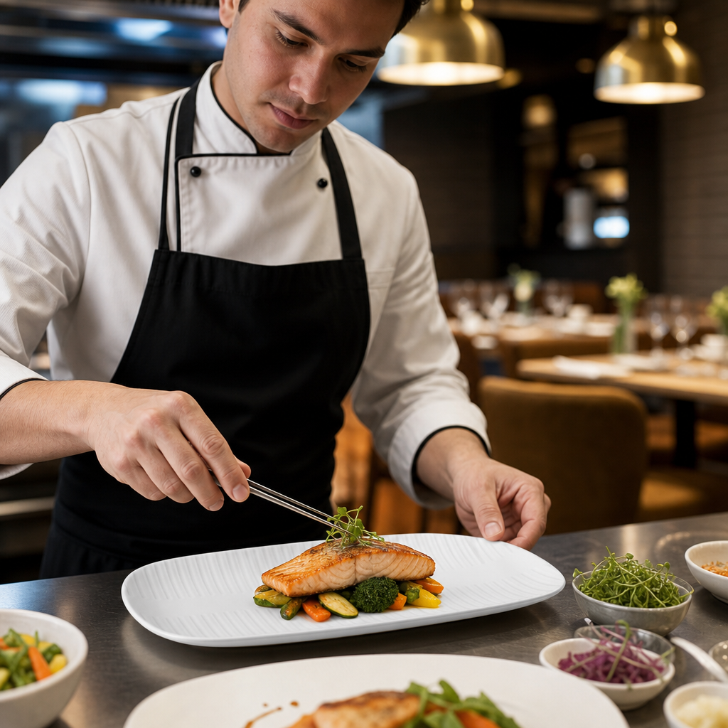 Oblong Plates 350x187mm Vitrified Ceramic for Restaurants (Pack of 6)