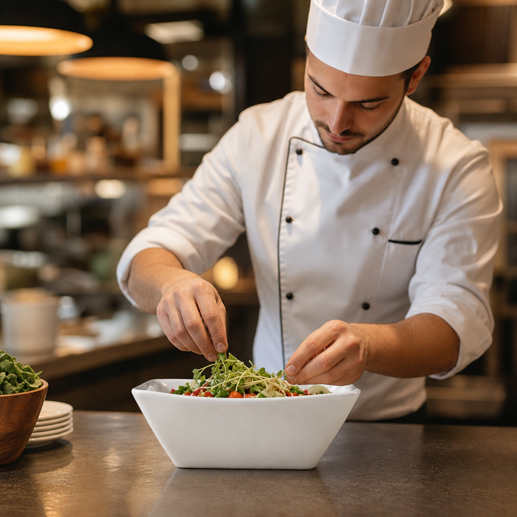 Salad Bowls 250mm Porcelain for Elegant Dining (Pack of 2)