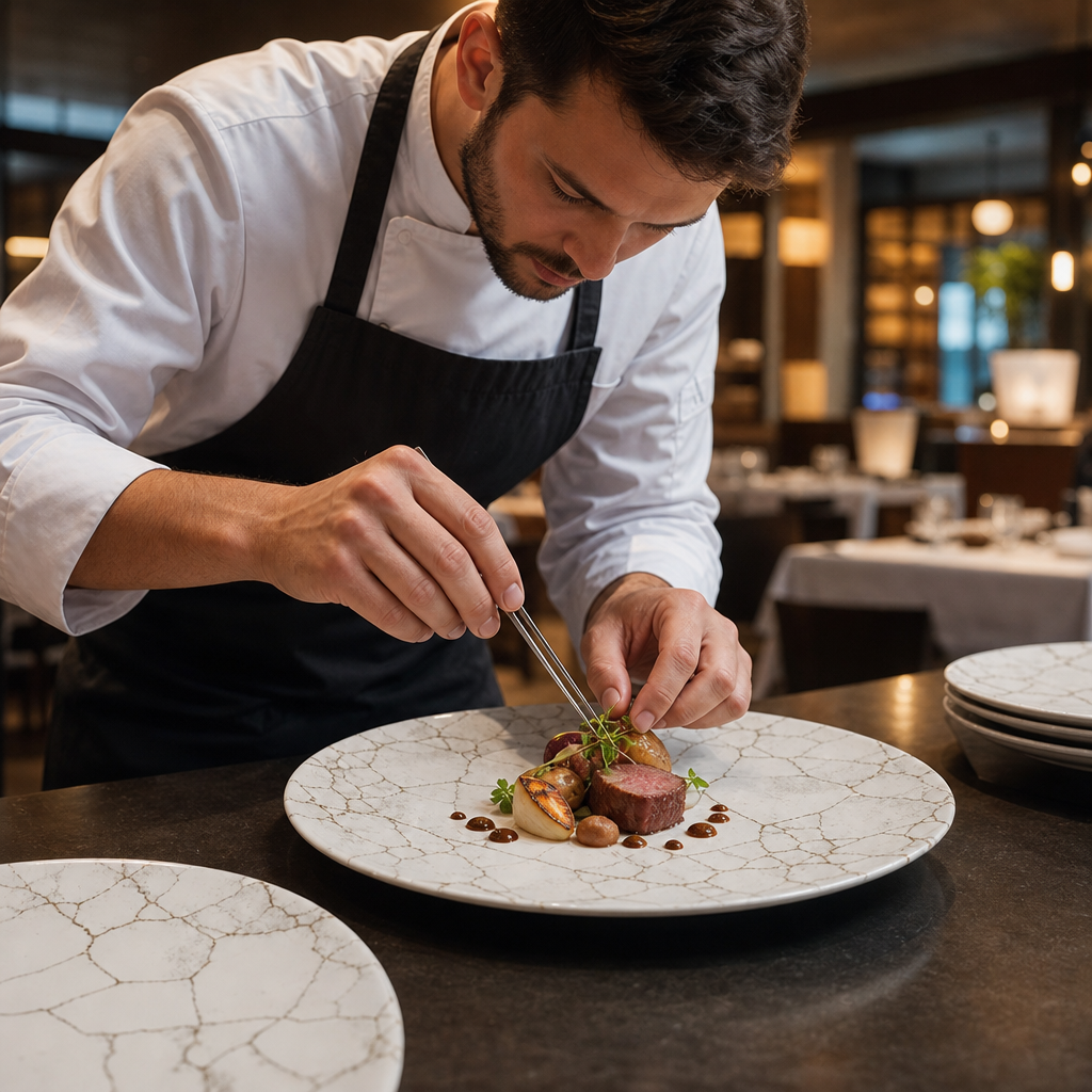 Coupe Plates 260mm Grey Porcelain for Food Presentation (Pack of 12)