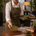 Olive Saucers Vitrified Porcelain for Dining (Pack of 12)