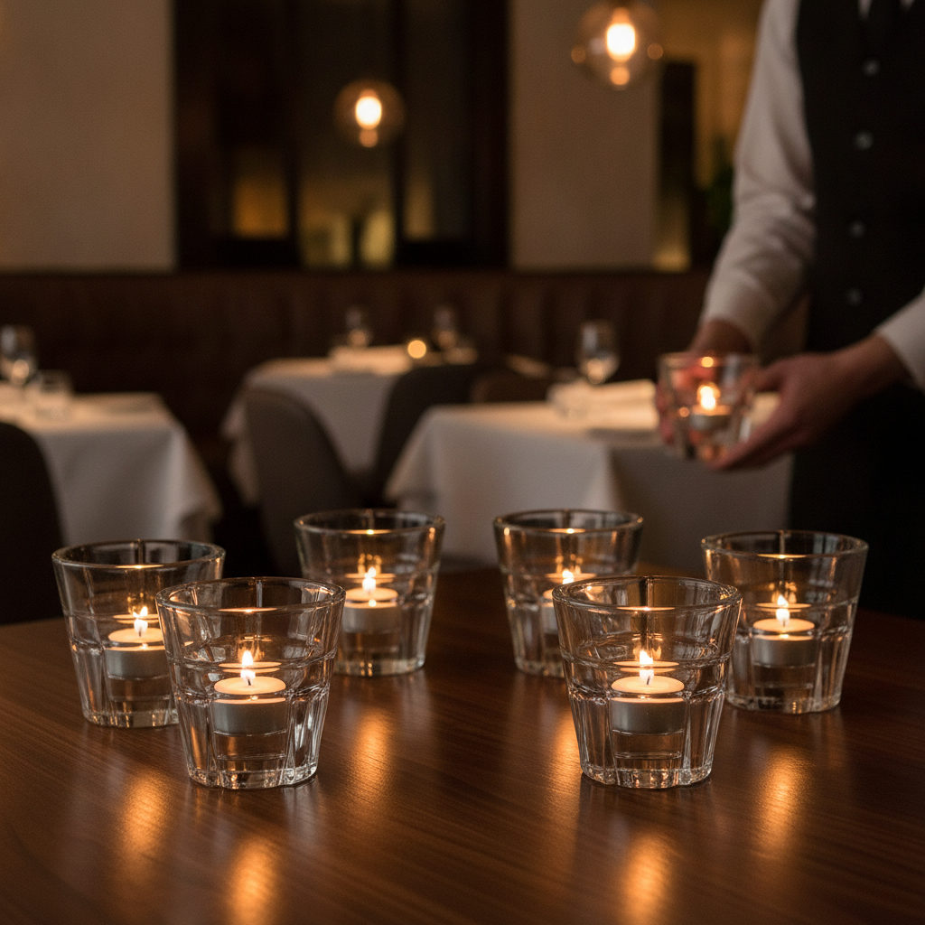 Soda Lime Tall Panelled Nightlight Holders 0.47L for Events (Pack of 6)