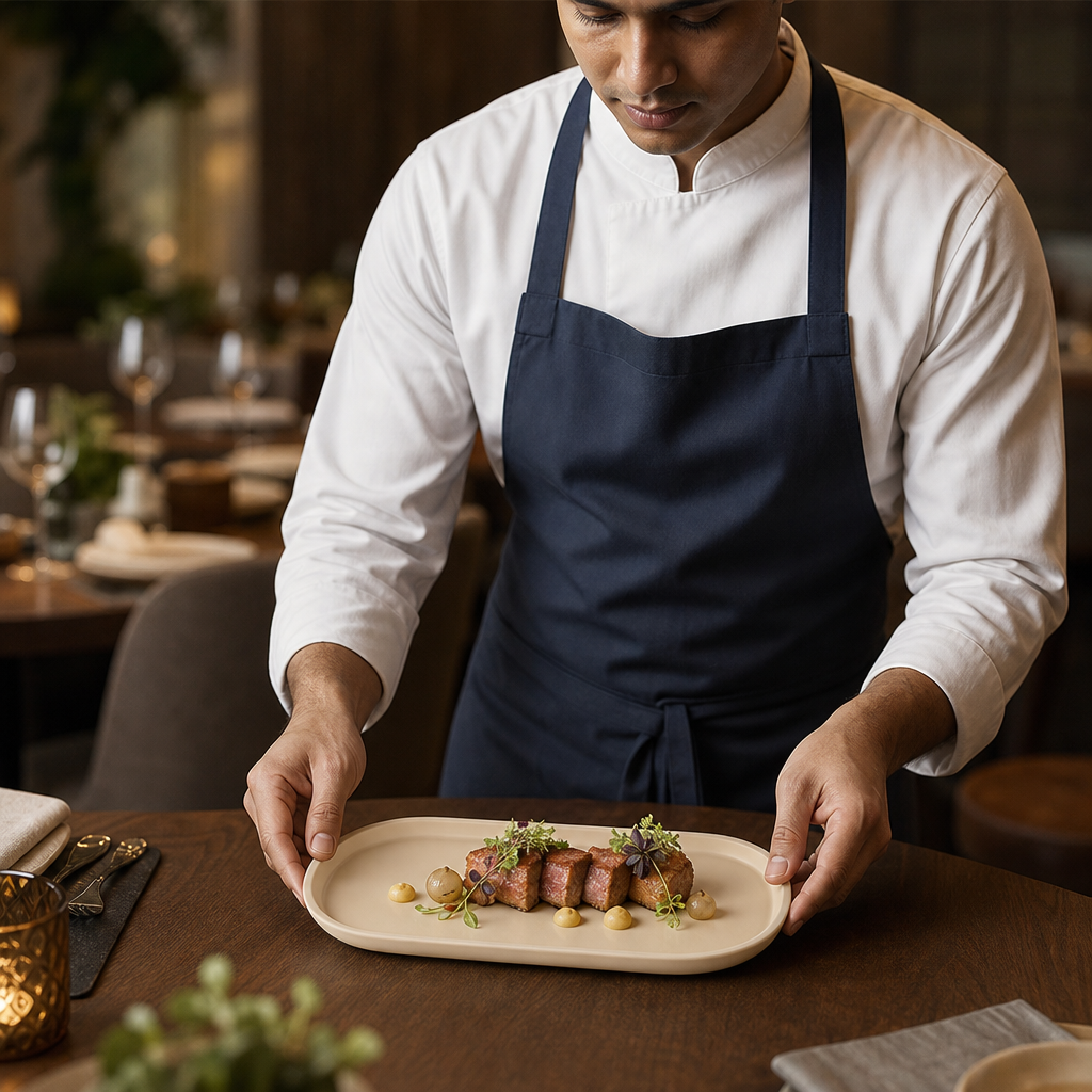 Platters 310x175mm Vitrified Porcelain for Dining Rooms (Pack of 6)