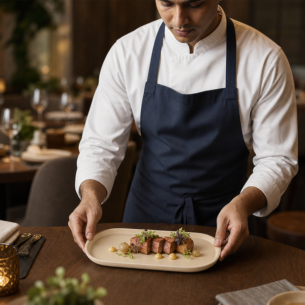 Platters 310x175mm Vitrified Porcelain, Ceramic, pack of 6