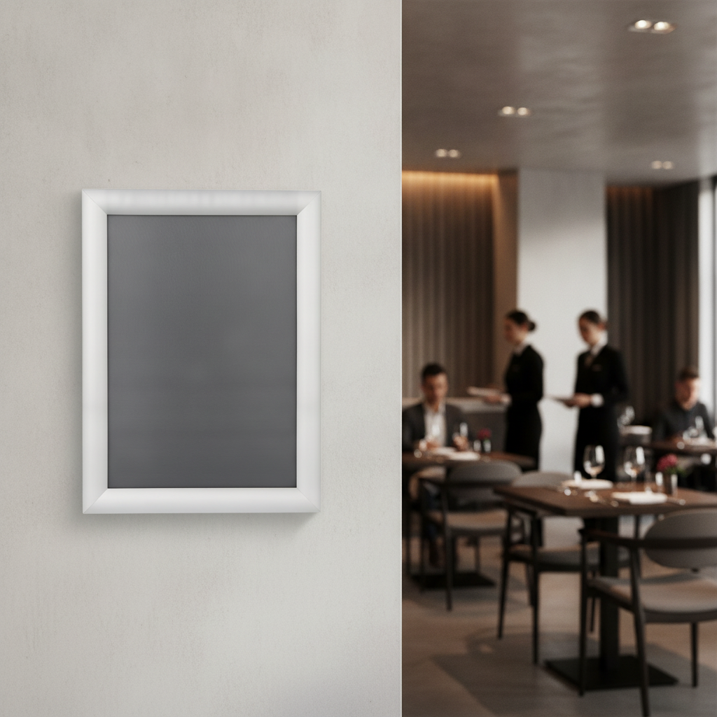 Aluminium Snap Display Frame A4 for Clubs & Bars