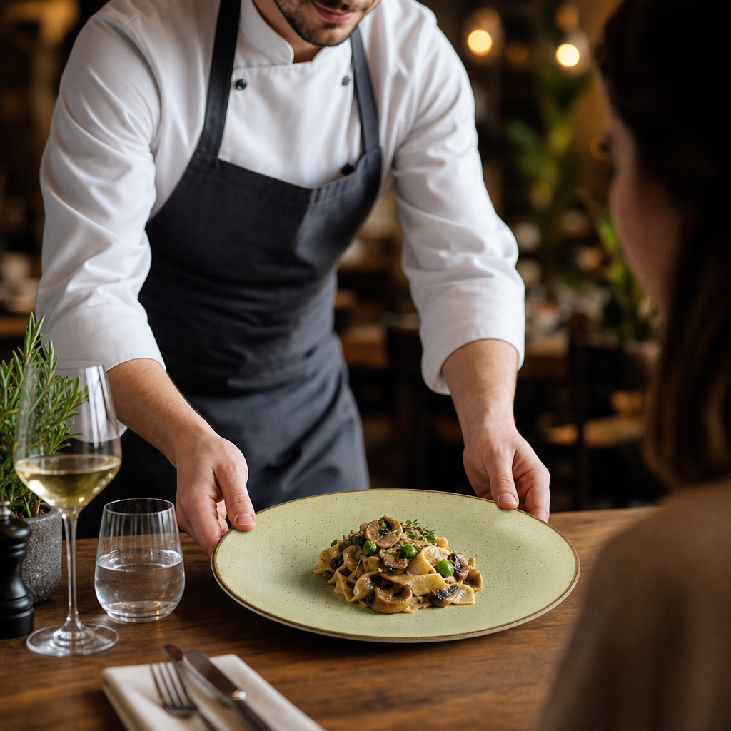 Coupe Plates 260mm Green Vitrified Ceramic for Hospitality Use (Pack of 12)